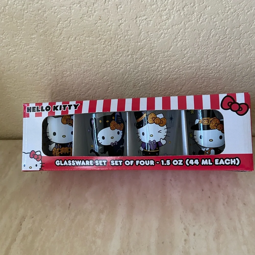 Hello Kitty Halloween Theme Shot Glasses - Set of Four NEW